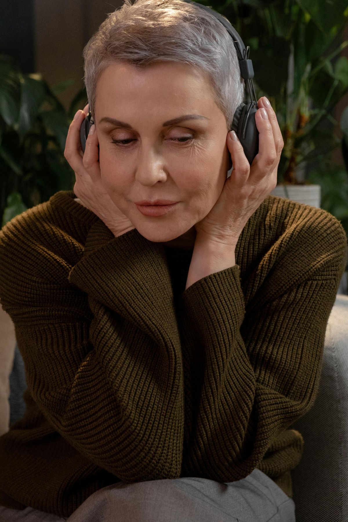 Person feeling calm after therapy session